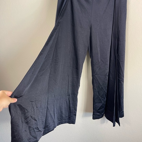 Paper London Lex Wide Leg Trouser Pants in Navy Size 14 - Picture 4 of 11